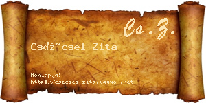 Csécsei Zita névjegykártya