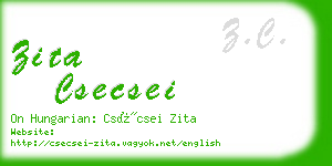 zita csecsei business card